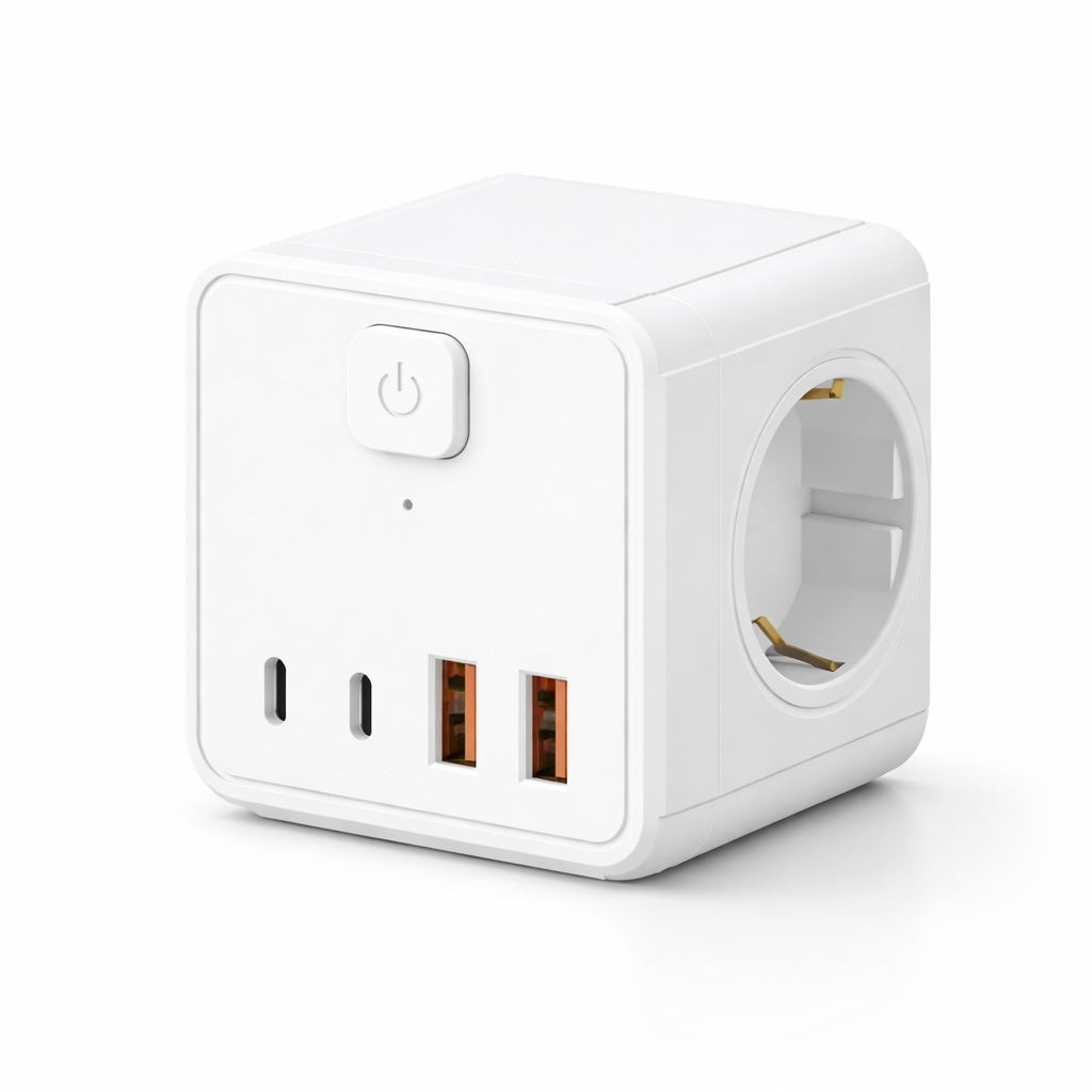 Rallonge multiprise 7 en 1 avec USB et USB-C