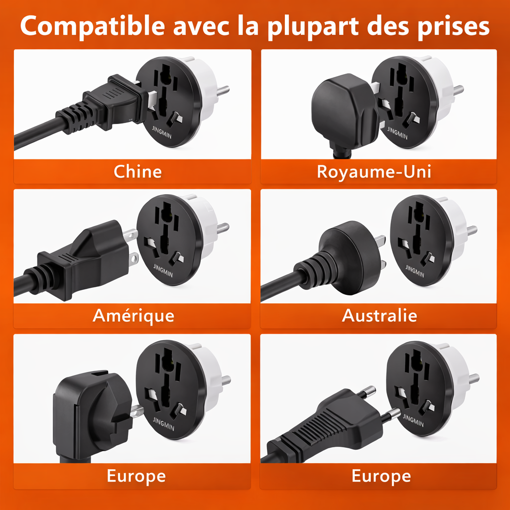 Adaptateur de Prise Universel Encastré