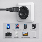 Adaptateur de Prise Universel Encastré