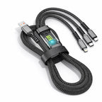 Chargeur multiple USB vers USB-C micro USB et Lightning 100 W