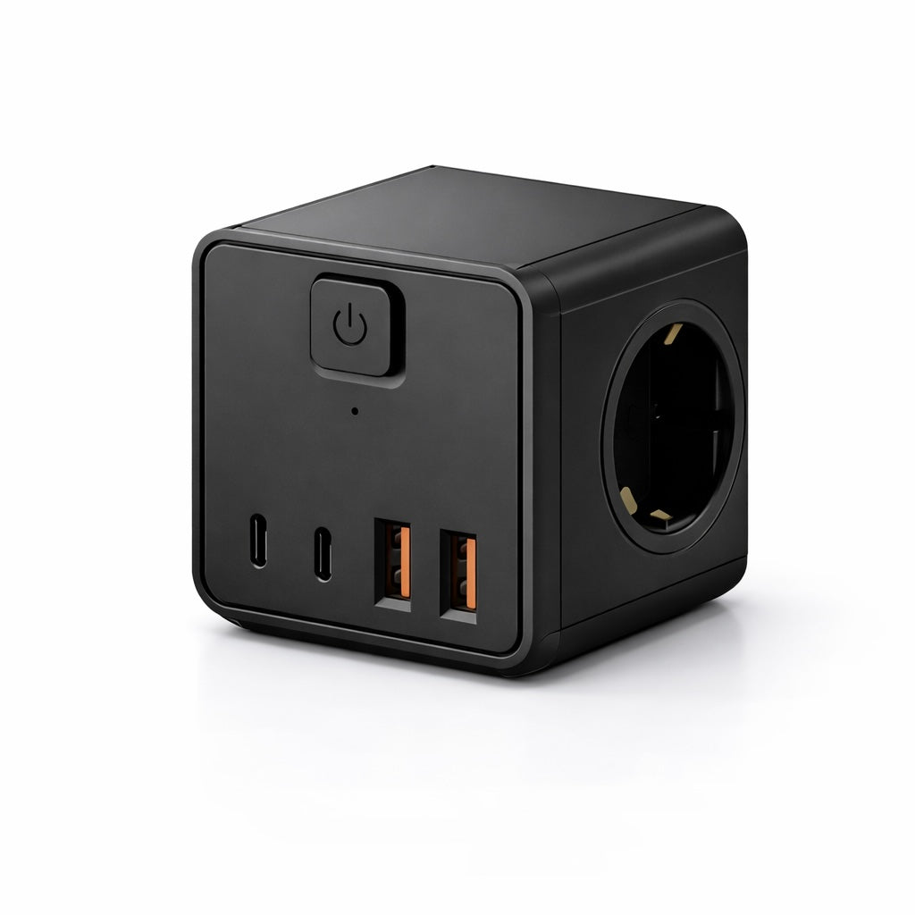 Rallonge multiprise 7 en 1 avec USB et USB-C
